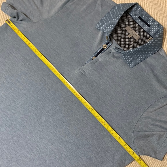 TED Baker London polo shirt shirt sleeve contrasting collar men’s sz 3 - Picture 9 of 13